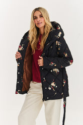 Anabelle Midnight Flora Quilted Jacket